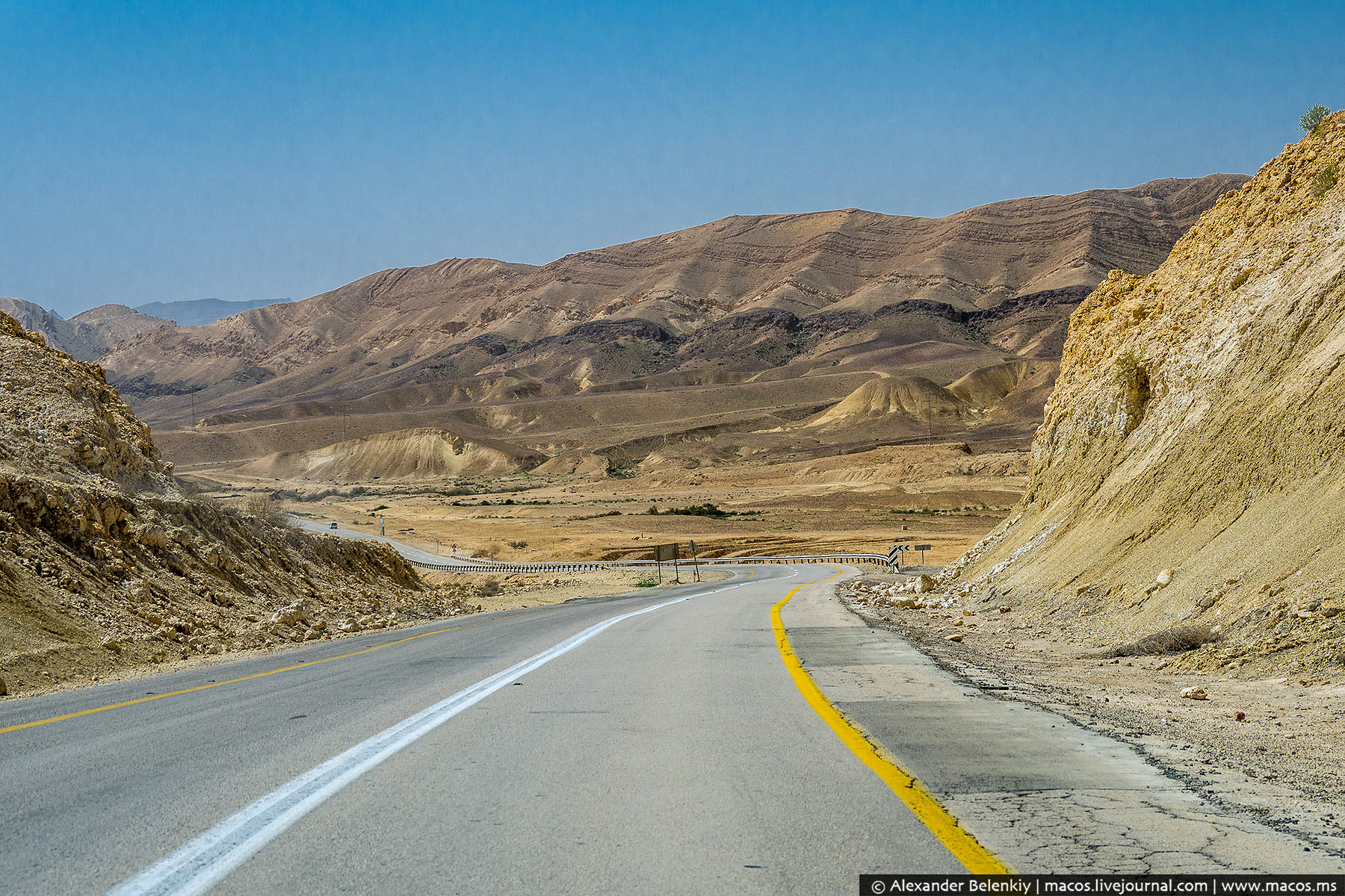 Пустыня Негев дорога