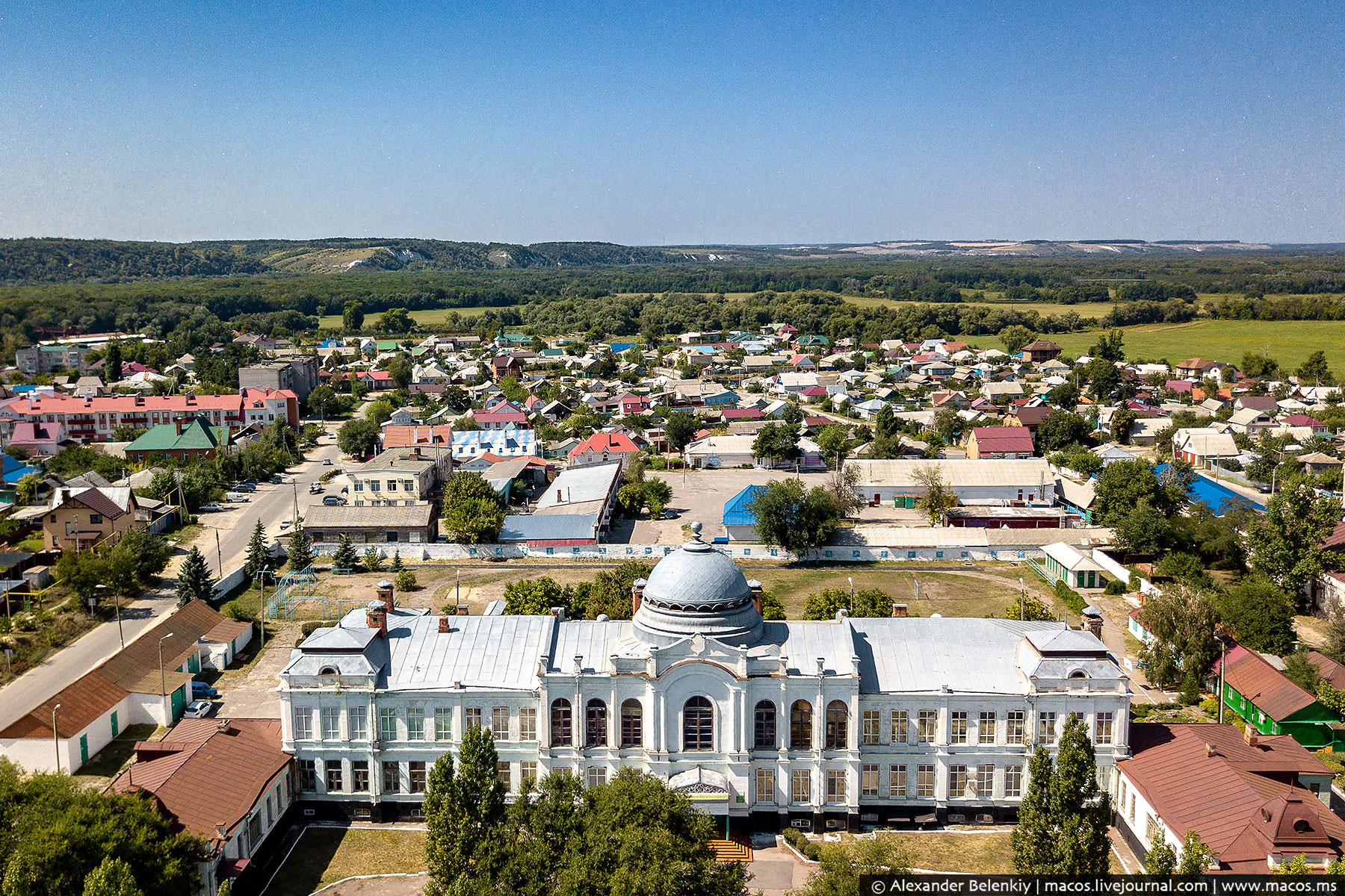 Карачев. Воронежская область, г. Павловск с высоты. Провинциальные города с квадрокоптера.